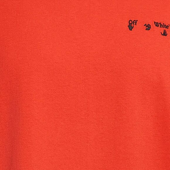 Off-White Red Logo Embroidered Cotton T-Shirt XL - Picture 3 of 4